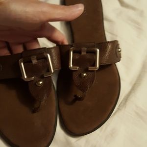 Nine west brown leather sandle